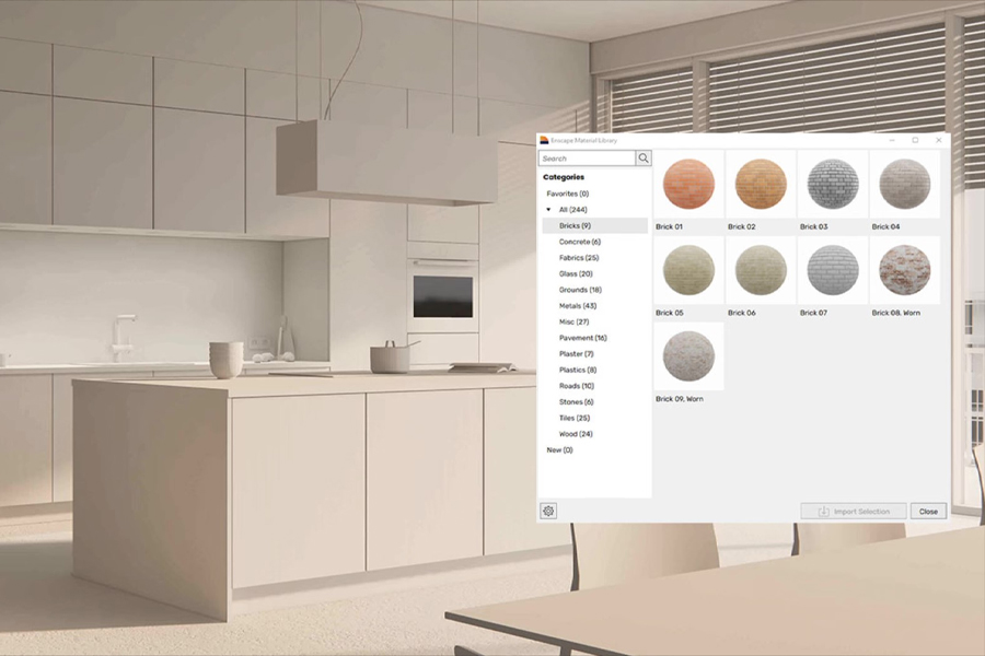 Enscape | BIBLIOTEKA ZDEFINIOWANYCH MATERIAŁÓW