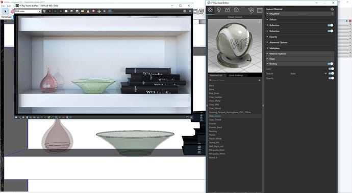 V-Ray SketchUp | MATERIAŁY W OKNIE ROBOCZYM